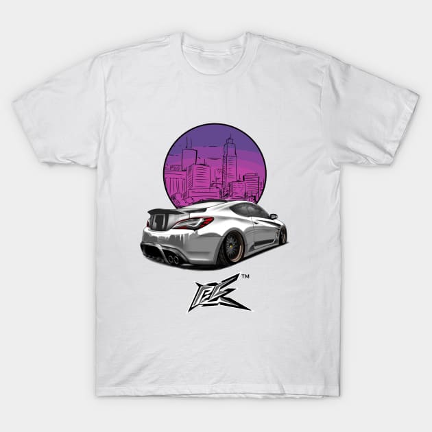 hyundai genesis coupe white T-Shirt by naquash